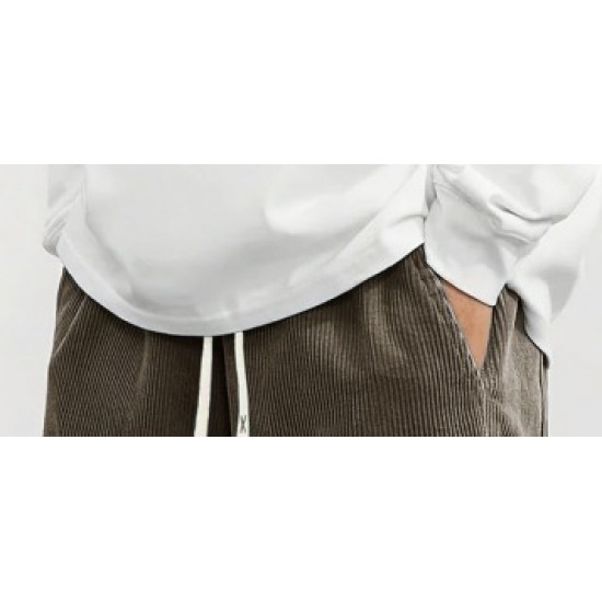 European Size Men's New Corduroy Pants - High-Street Vintage Straight-Leg Cargo Pants for Trendsetters