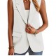2025 European & American Spring & Summer New Women's Blazer Vest - Elegant Office Casual Sleeveless Cardigan (Black/White)