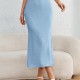 2025 European & American Women's New Skirt - Fashion Elegant Knit Textured Elastic Bodycon Mermaid Maxi Skirt