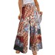 2025 New European & American Women's Floral Pants - Loose Color-Blocked Printed Casual Long Trousers