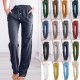 Spring & Summer European & American Women's Pants - eBay/Independent Station Solid Color Cotton-Linen Drawstring Loose Wide-Leg Trousers