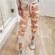 2025 New European & American Women's Camouflage Jogger Pants - Casual Drawstring Design, Elegant & Slim-Fitting