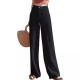 2025 European & American Women's Linen Wide-Leg Pants - Loose Cotton-Linen High-Waist Straight-Leg Casual Trousers