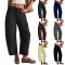 2025 New Autumn Women's High-Waisted Casual Pants - European & American Solid Color Corduroy Loose Straight-Leg Trousers