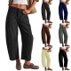 2025 New Autumn Women's High-Waisted Casual Pants - European & American Solid Color Corduroy Loose Straight-Leg Trousers