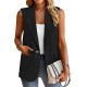 2025 European & American Spring & Summer New Women's Blazer Vest - Elegant Office Casual Sleeveless Cardigan (Black/White)