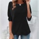 2025 New Women's Crew Neck Button-Detail Irregular Base Layer - Slim-Fit Long-Sleeve Top, Stylish & Versatile