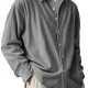 Men's European Size Corduroy Shirt - Loose Trendy Long-Sleeve Solid Color Collared Button-Down