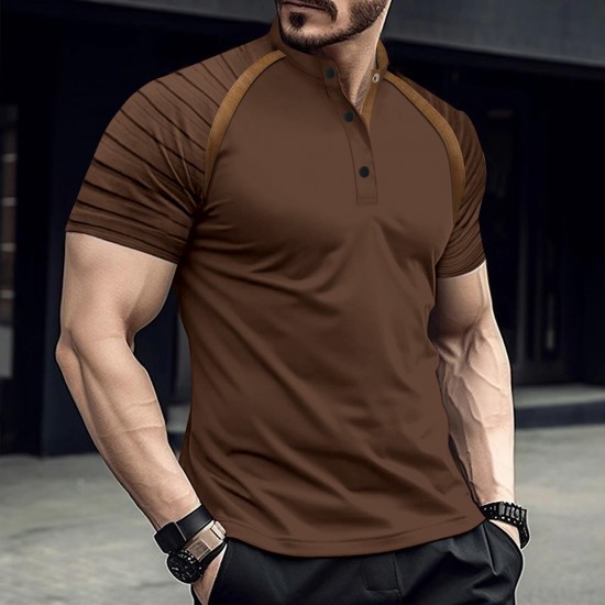 European & American INS 2025 Summer AliExpress POLO Shirt - Sleeve Stripe Men's Sports Polo