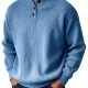 2025 European & American Independent Station Autumn Winter Men's Knit Sweatshirt - Casual Versatile Stand-Collar Sweater