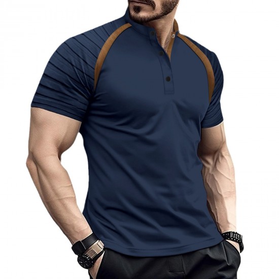 European & American INS 2025 Summer AliExpress POLO Shirt - Sleeve Stripe Men's Sports Polo