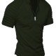2025 European & American Men's INS Summer Casual Polo Shirt - Zip-Detail Pleated Sports Polo