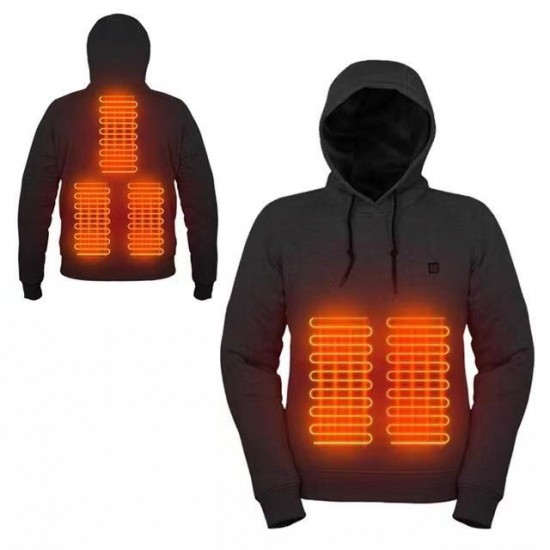 European & American Independent Station USB Heated Hoodie - Electric Warmth Casual Unisex Sweatshirt