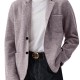 2025 Autumn Winter European & American Independent Station Men's Jacket - Solid Color Versatile Wool Blend Blazer