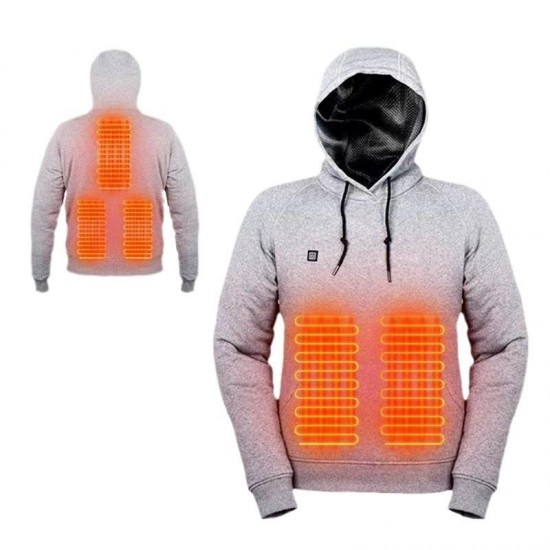 European & American Independent Station USB Heated Hoodie - Electric Warmth Casual Unisex Sweatshirt