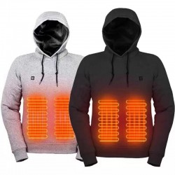 European & American Independent Station USB Heated Hoodie - Electric Warmth Casual Unisex Sweatshirt