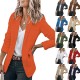 2025 New Autumn Women's Elegant Long-Sleeve Blazer - Solid Color Notch-Collar Loose Single-Breasted Suit Jacket