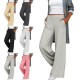 Autumn & Winter European & American Plus Size Women's Pants - Draped Casual Solid Color High-Waist Loose Wide-Leg Trousers