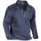 2025 Spring & Autumn European & American Men's Hoodie - Independent Station Long-Sleeve T-Shirt with Outdoor Zip Pockets