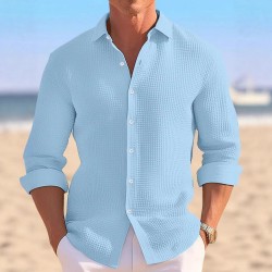 2025 New European & American Men's Summer Shirt - Casual Button-Down Style