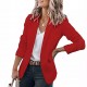 2025 New Autumn Women's Elegant Long-Sleeve Blazer - Solid Color Notch-Collar Loose Single-Breasted Suit Jacket