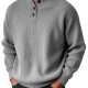 2025 European & American Independent Station Autumn Winter Men's Knit Sweatshirt - Casual Versatile Stand-Collar Sweater