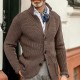 European & American Fashion Independent Station New Arrival - Men's Casual Long-Sleeve Solid Color Knit Outerwear
