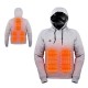 European & American Independent Station USB Heated Hoodie - Electric Warmth Casual Unisex Sweatshirt