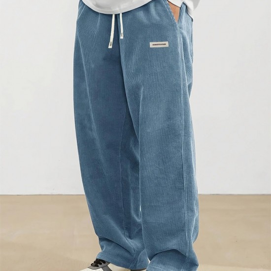 European Size Men's New Corduroy Pants - High-Street Vintage Straight-Leg Cargo Pants for Trendsetters