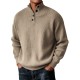 2025 European & American Independent Station Autumn Winter Men's Knit Sweatshirt - Casual Versatile Stand-Collar Sweater