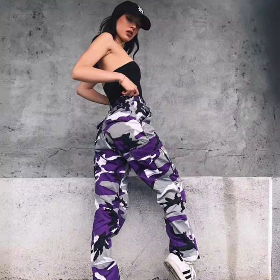 2025 WISH New Women's Camouflage Cargo Pants - Casual Harem Trousers (9 Colors, 6 Sizes)