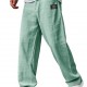 Men's Casual Cotton-Linen Pants - Embroidered Logo, Drawstring Elastic Waist with Pockets, Gray & White
