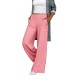 Autumn & Winter European & American Plus Size Women's Pants - Draped Casual Solid Color High-Waist Loose Wide-Leg Trousers