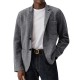 2025 Autumn Winter European & American Independent Station Men's Jacket - Solid Color Versatile Wool Blend Blazer