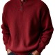2025 European & American Independent Station Autumn Winter Men's Knit Sweatshirt - Casual Versatile Stand-Collar Sweater