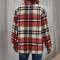 European & American Autumn Winter Women's New Plaid/Striped Coat - Wool Blend Single-Breasted Jacket with Pockets