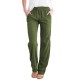 Spring & Summer European & American Women's Pants - eBay/Independent Station Solid Color Cotton-Linen Drawstring Loose Wide-Leg Trousers