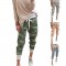 2025 New European & American Women's Camouflage Jogger Pants - Casual Drawstring Design, Elegant & Slim-Fitting