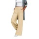 Autumn & Winter European & American Plus Size Women's Pants - Draped Casual Solid Color High-Waist Loose Wide-Leg Trousers