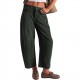 2025 New Autumn Women's High-Waisted Casual Pants - European & American Solid Color Corduroy Loose Straight-Leg Trousers
