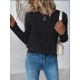 Independent Station European & American Summer New Solid Color Shirt - Short/Long-Sleeve Hollow-Out Casual Top, In-Stock