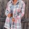 2025 European & American Women's Independent Station Plaid Shirt Jacket - Casual Versatile Mid-Length Outerwear