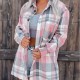 2025 European & American Women's Independent Station Plaid Shirt Jacket - Casual Versatile Mid-Length Outerwear