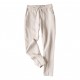 European & American Women's 2025 New eBay Casual Cotton-Linen Slim-Fit Drawstring Elastic Waist Pants