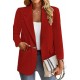 2025 New European & American Women's Blazer - Fashionable Casual Slim-Fit Single-Button Lapel Elegant Suit Jacket (Black)
